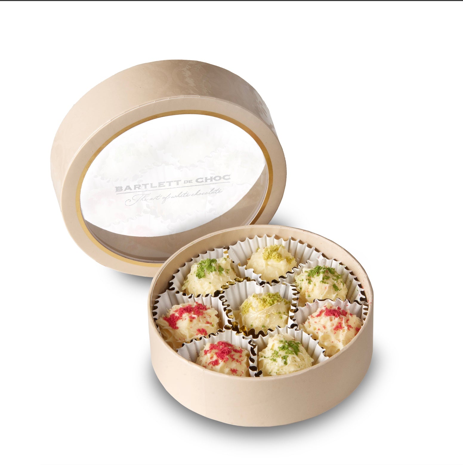 Chocolate Truffles Blonc. Soft sweetness, a hush of white.